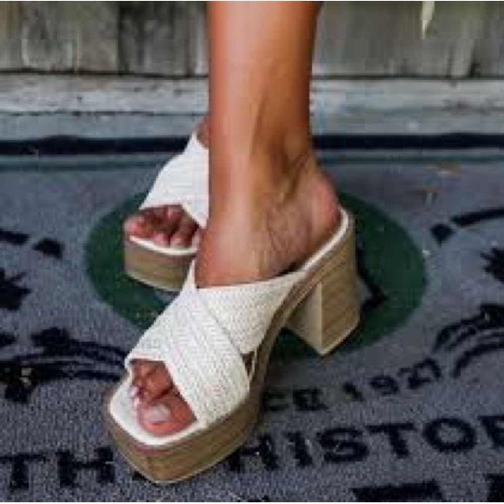 Bamboo platforms | Heels | Sandals | boho chic sandals